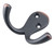 Tradco Double Robe Hook - 75 x 30mm - Antique Copper