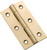 Tradco Fixed Pin Furniture Hinge - 63 x 35mm - Polished Brass