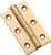 Tradco Fixed Pin Furniture Hinge - 50 x 28mm - Polished Brass