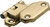 Tradco Fold Over Offset Furniture Hinge - 45 x 42mm/10mm Offset - Polished Brass