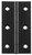 Tradco Fixed Pin Furniture Hinge - 63 x 35mm - Matte Black