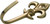 Tradco Fleur-De-Lis Tassel Hook - 75 x 30mm - Polished Brass