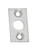 Tradco Flat Plate Bolt Keeper - 7.5mm Bolt - Satin Chrome