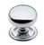 Tradco Classic Cabinet Knob with Backplate - 38mm - Chrome