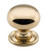 Tradco Classic Cabinet Knob with Backplate - 25mm - Polished Brass