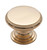 Tradco Flat Cabinet Knob - 25mm - Polished Brass