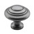 Tradco Domed Iron Cupboard Knob - 32mm - Polished Metal