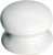 Tradco White Porcelain Cupboard Knob - 50mm - White