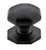 Tradco Octagonal Iron Cabinet Knob - 32mm - Matte Black