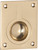 Tradco Flush Ring Pull - 63 x 50mm - Polished Brass