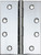 Tradco Fixed Pin Hinge - 100 x 75mm - Chrome