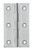 Tradco Fixed Pin Hinge - 89 x 50mm - Satin Chrome