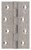 Tradco Fixed Pin Hinge - 100 x 60mm - Rumbled Nickel