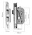 Tradco Rebated Skeleton Key Mortice Lock - 5 Lever - 46mm Backset - Matte Black
