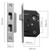 Tradco Privacy Mortice Lock - 44mm Backset - Chrome