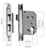 Tradco Rebated Euro Mortice Lock - 57mm Backset - Satin Chrome