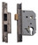 Tradco Rebated Euro Mortice Lock - 57mm Backset - Rumbled Nickel