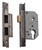 Tradco Rebated Euro Mortice Lock - 46mm Backset - Rumbled Nickel