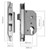 Tradco Rebated Euro Mortice Lock - 46mm Backset - Rumbled Nickel