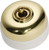 Tradco Ivory Porcelain Base Toggle Light Switch - 60mm - Polished Brass