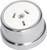 Tradco Traditional White Socket Power Point - 50mm - Satin Chrome