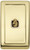 Tradco 1 Gang Toggle Light Switch - White Base - 115 x 72mm - Polished Brass