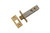 Tradco Premium Privacy Latch - 60mm Backset - Satin Brass