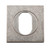 Iver Square Oval Cylinder Escutcheon - 52 x 52mm - Distressed Nickel (Pair)