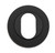 Iver Round Oval Cylinder Escutcheon - 52mm - Matte Black  (Pair)