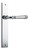 Iver Verona Lever Door Handle - Rectangular Plate - 240 x 38mm - Chrome