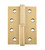 Iver Lift Off Hinge - Left Hand - 100 x 75mm - Brushed Brass