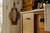 Tradco White Porcelain Cabinet Pull Handle - 192mm - Antique Brass