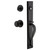 Ageless Iron Loch Rosette Entry Door Handleset - Keep Knob - Black Iron