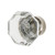 Nostalgic Vintage Waldorf Clear Crystal Cupboard Knob - 35mm - Polished Nickel