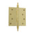 Nostalgic Loose Pin Hinge with Steeple Finial - Square - 100 x 100mm - Polished Brass