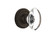 Nostalgic Bungalow Oval Clear Crystal Door Knob - Classic Rosette - 64mm - Oil-Rubbed Bronze