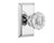 Nostalgic Shabby Chic Crystal Door Knob - Studio Plate - 102 x 64mm - Bright Chrome