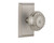 Nostalgic Antique Meadows Door Knob - Studio Plate - 102 x 64mm - Satin Nickel