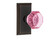 Nostalgic Pink Waldorf Crystal Door Knob - Studio Plate - 102 x 64mm - Timeless Bronze