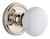 Grandeur Hyde Park White Porcelain Door Knob - Georgetown Rosette - 67mm - Polished Nickel