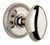 Grandeur Oval Eden Prairie Door Knob - Georgian Rope Rosette - 67mm - Polished Nickel