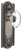 Grandeur Provence Clear Crystal Door Knob - Parthenon Plate - 199 x 67mm - Antique Pewter