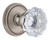 Grandeur Fontainebleau Clear Crystal Door Knob - Soleil Rosette - 69mm - Satin Nickel