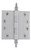 Grandeur Heavy Duty Loose Pin Hinge w/ Steeple Finial - Square - 100 x 100mm - Satin Nickel