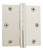 Grandeur Fixed Pin Hinge - Square - 89 x 89mm - Polished Nickel