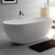 Fienza Nero Free Standing Bath with Overflow - Matte White