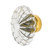 Nostalgic Oval Fluted Crystal Cupboard Knob - 45 x 30mm - Polished Brass