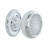Nostalgic Period Arts & Crafts Cabinet Knob with Backplate - 35mm - Chrome