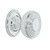 Nostalgic Art Deco Cabinet Knob with Backplate - 35mm - Chrome