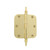 Nostalgic Loose Pin Hinge with Steeple Finial - Rounded - 89 x 89mm - Polished Brass